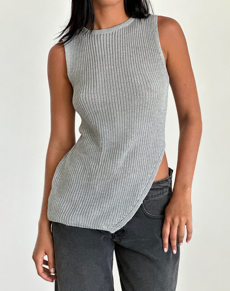Image du débardeur Shartina en tricot gris