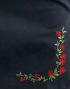 Tapshoe avec broderie de fleurs rouges