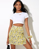 Image de la mini-jupe Sheny en jaune tournesol pop