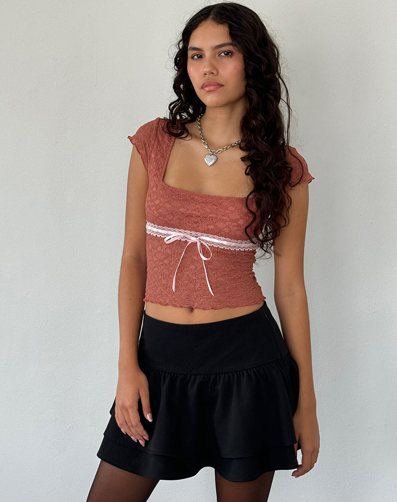 Image de Sherine Lace Top in Withered Rose