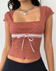 Image de Sherine Lace Top in Withered Rose