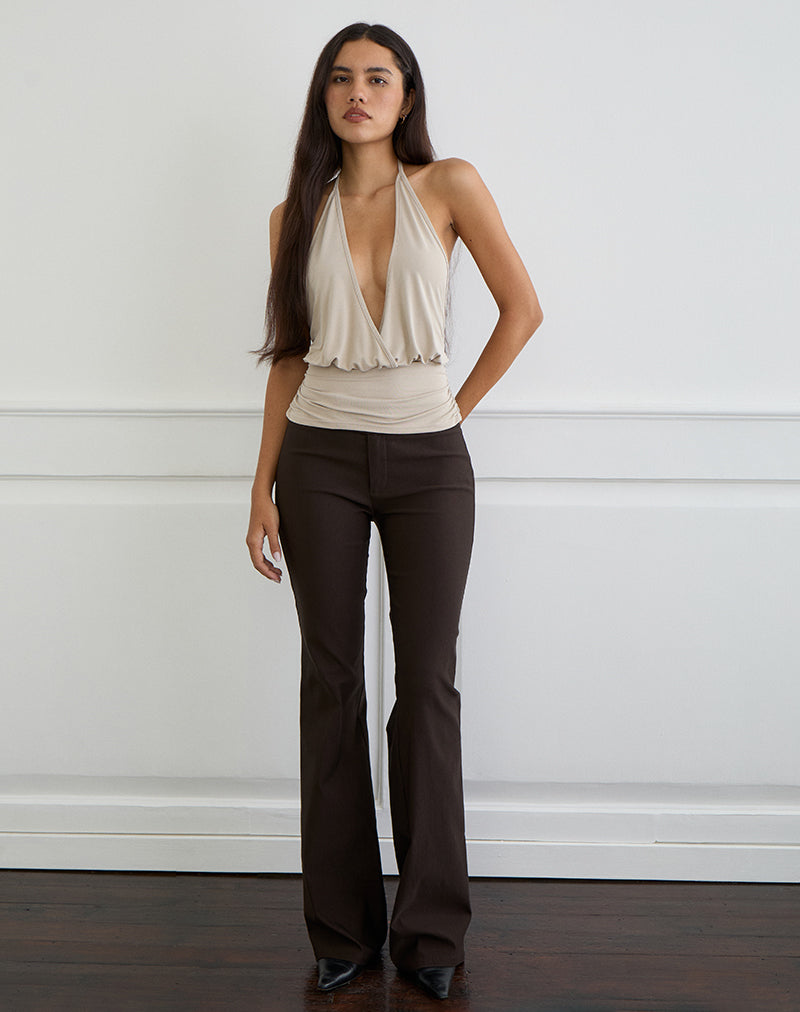 Image de Sherlyn Halter Top in Cupro Oatmilk