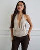 Image de Sherlyn Halter Top in Cupro Oatmilk