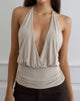 Image de Sherlyn Halter Top in Cupro Oatmilk