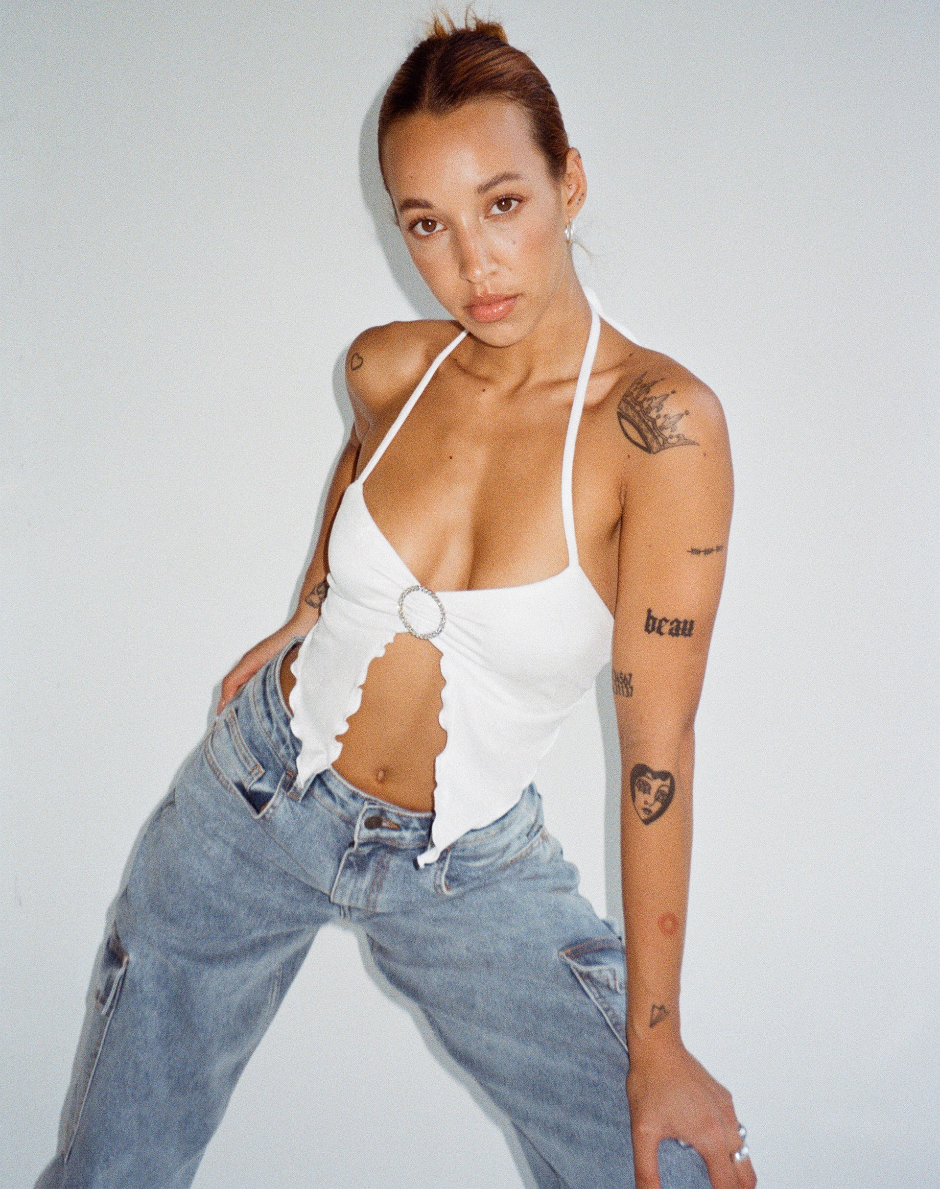 image de Shima Crop Top in White