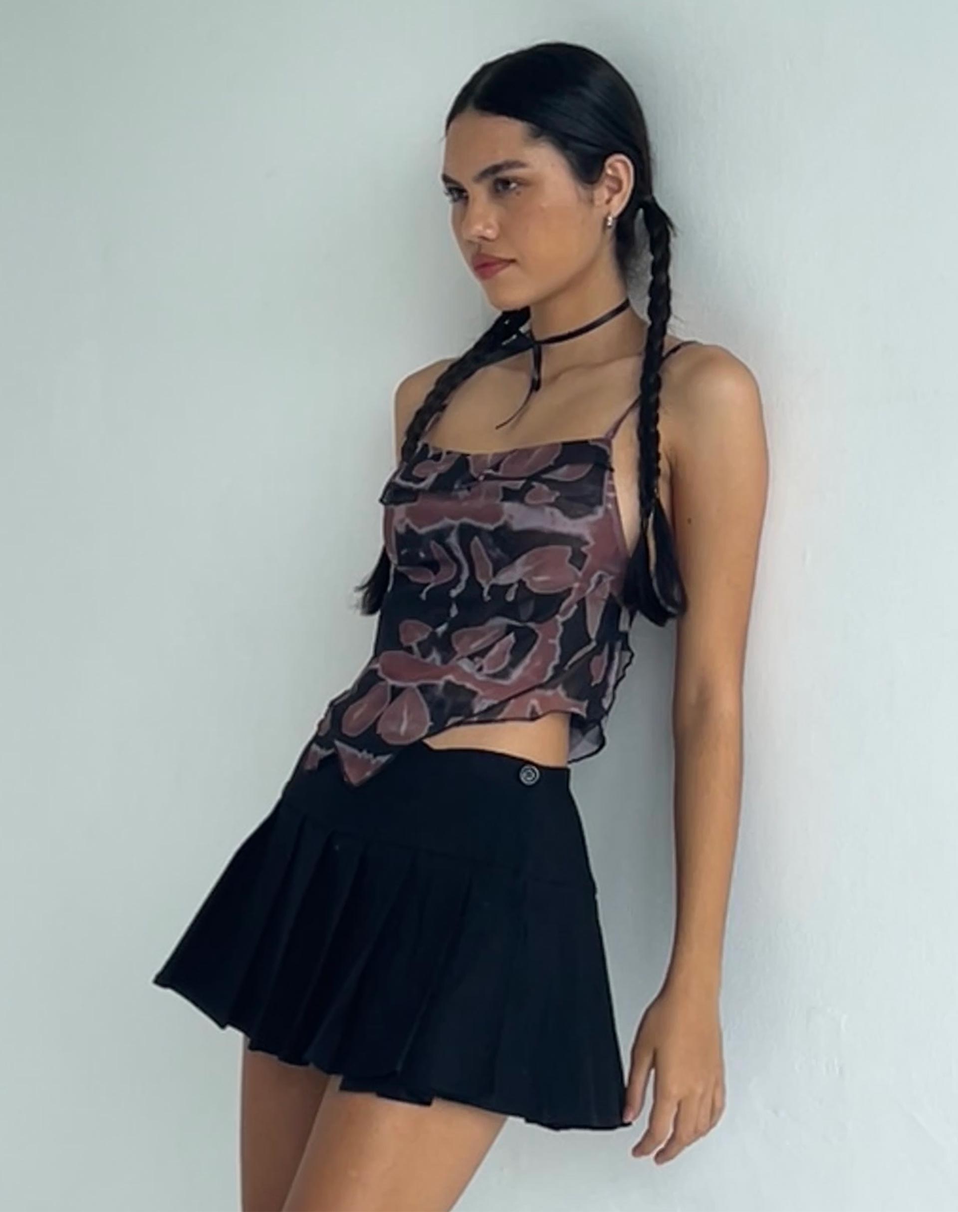 Image de MOTEL X OLIVIA NEILL Jupe plissée Casini en tailleur noir