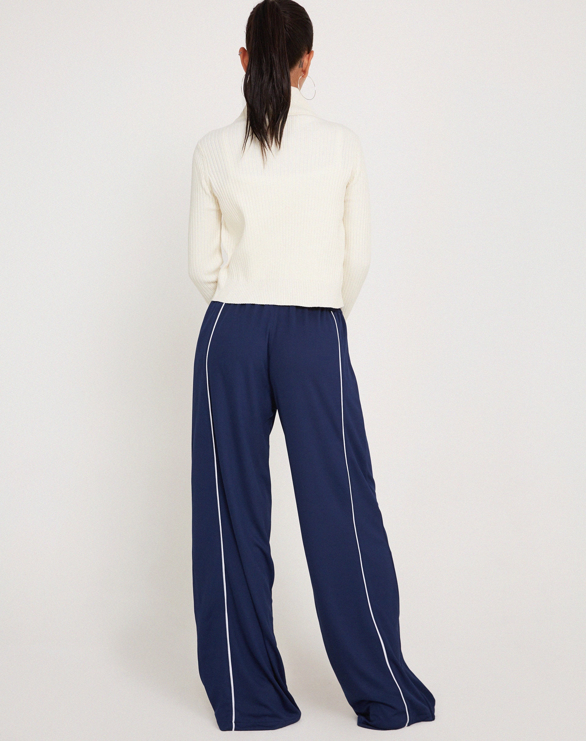 Image de Shobi Wide Leg Jogger in Navy