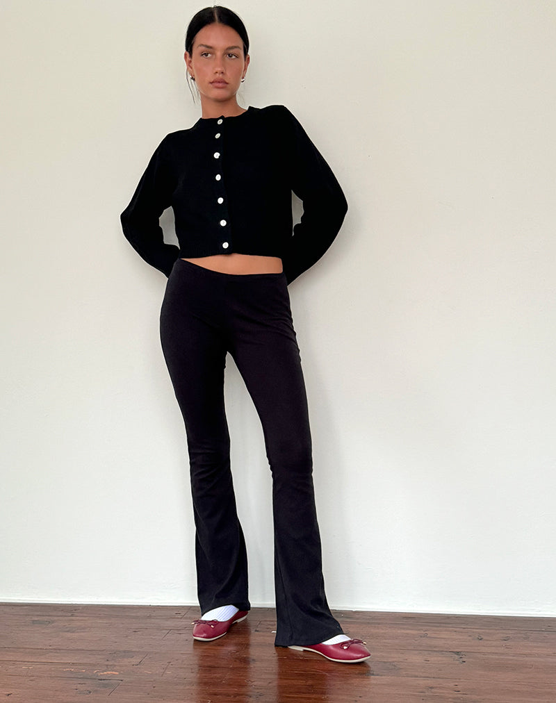 Image de Shura Brush Knit Cardigan in Black