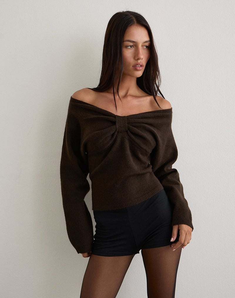 Pull Sikuna Bow en brun