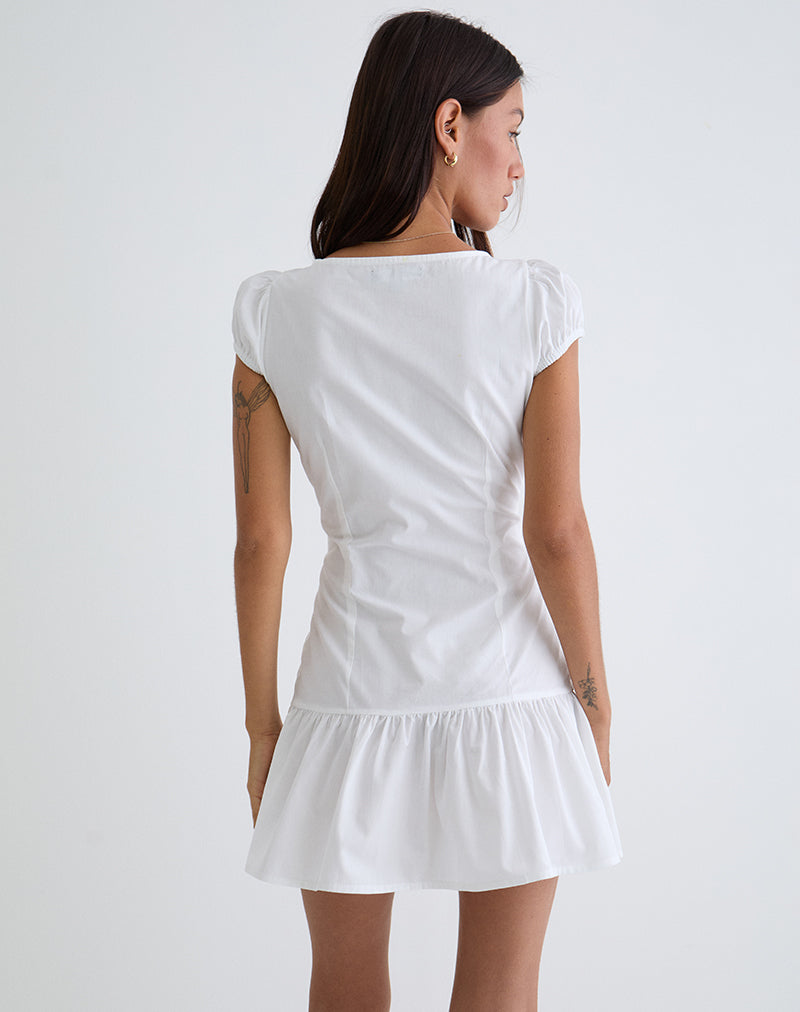 Image de Silesa Mini robe froncée en blanc