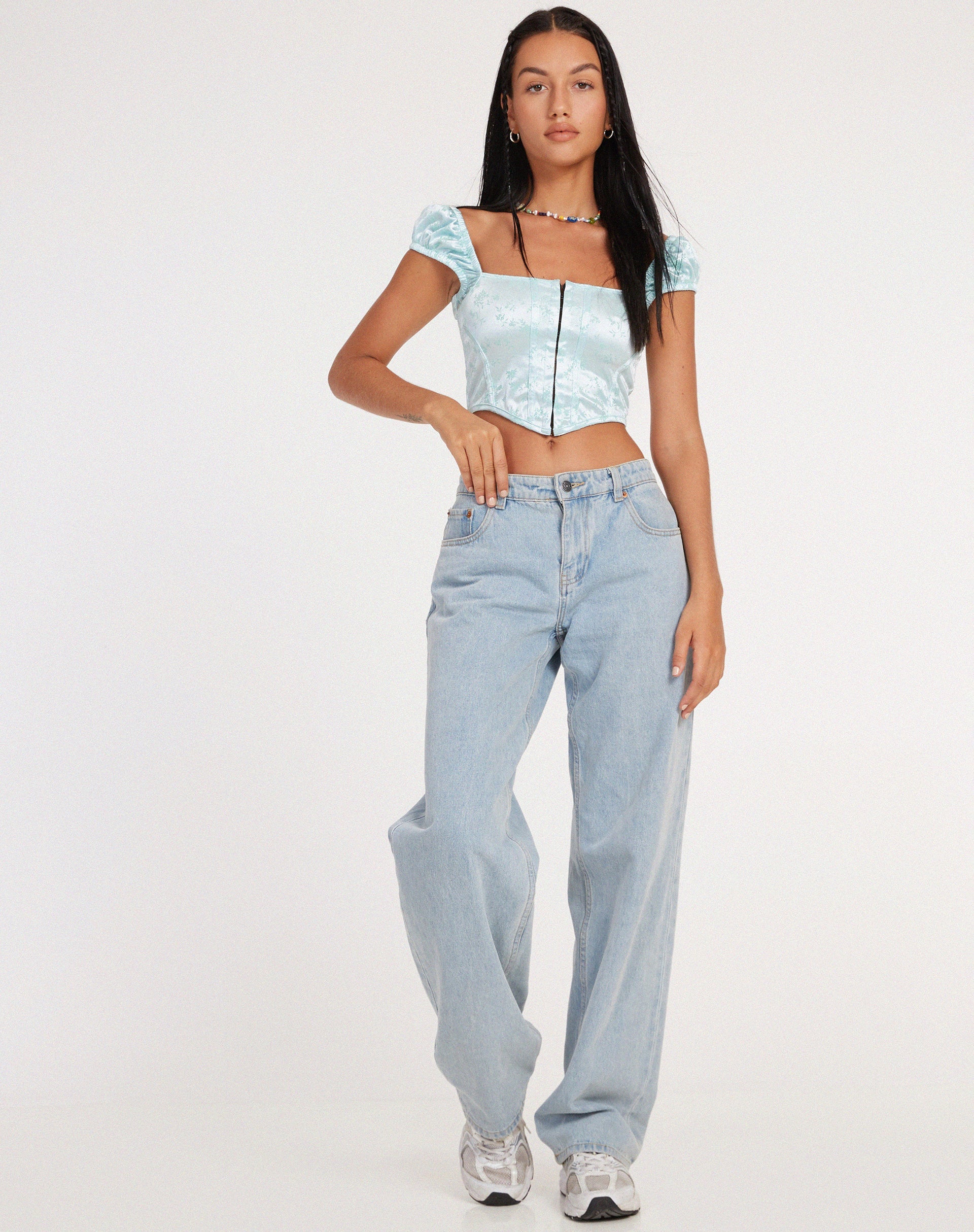Image de Silicia Corset Top in Botanist Flocking Spearmint