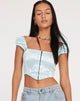 Top corset Silicia en Botanist Flocking Spearmint