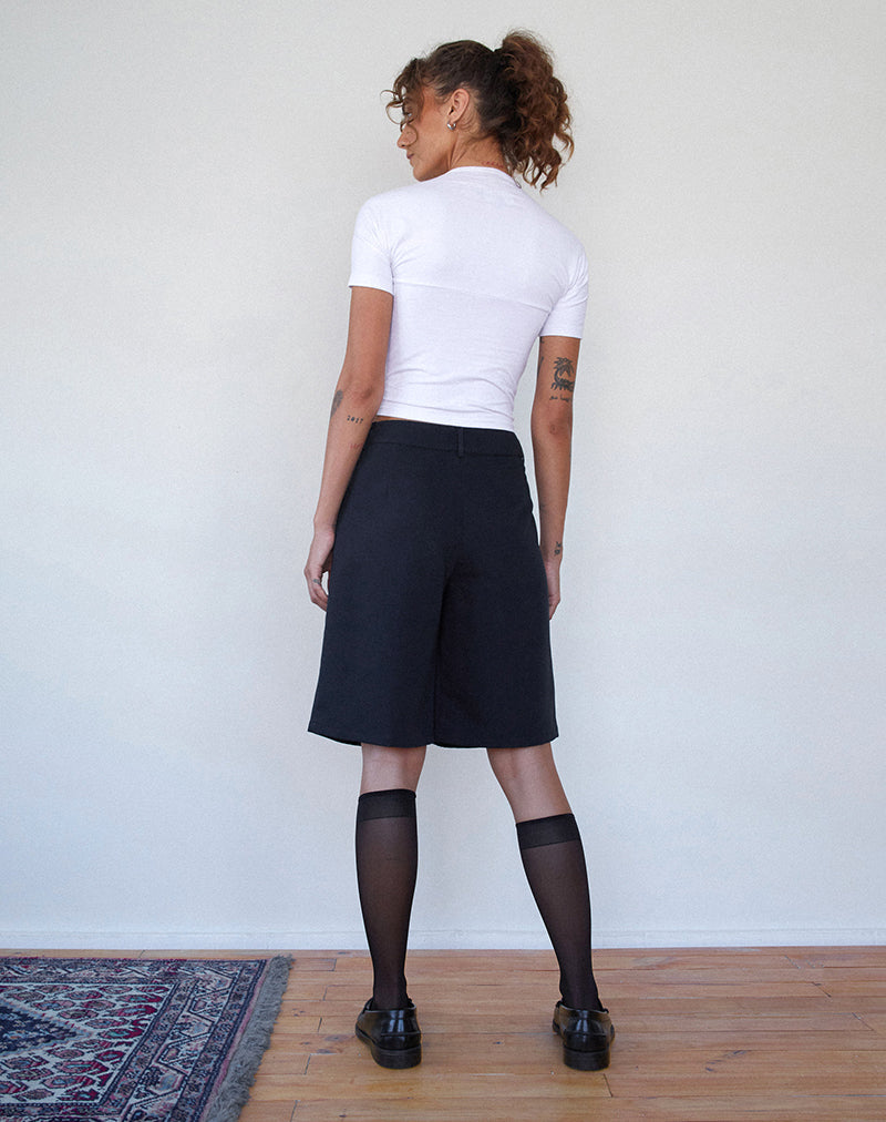 Image de Sintya Tailored Capri Shorts in Navy