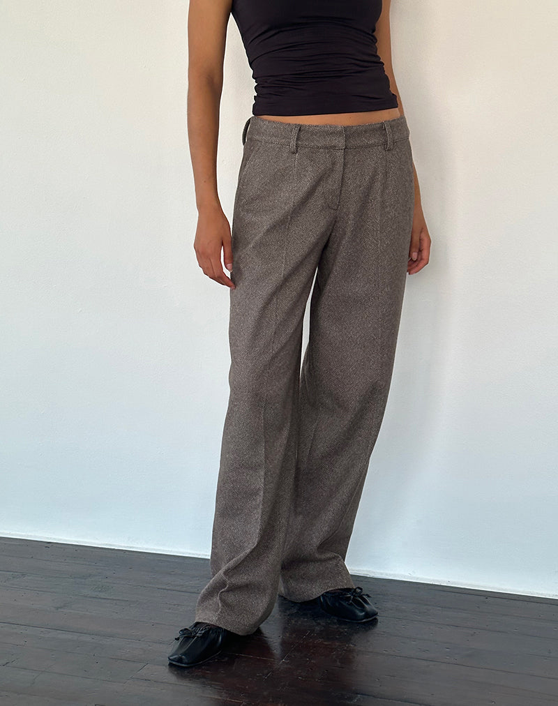Image de Sirkia Low Rise Tailored Wool Trouser in Dark Brown