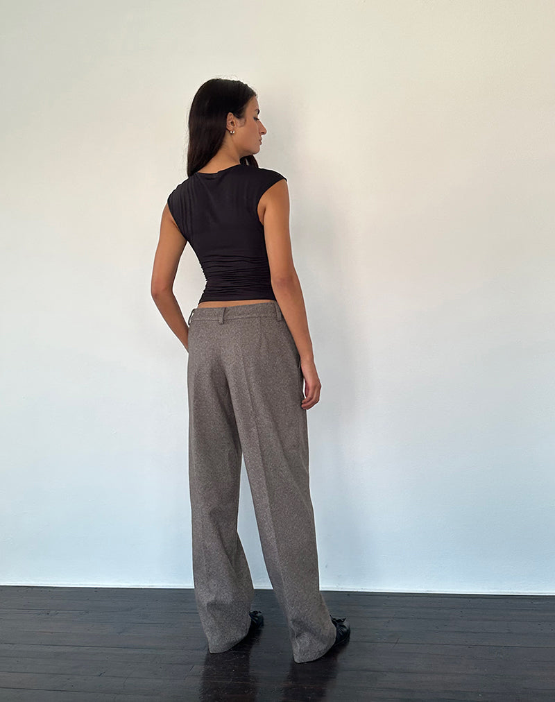Image de Sirkia Low Rise Tailored Wool Trouser in Dark Brown