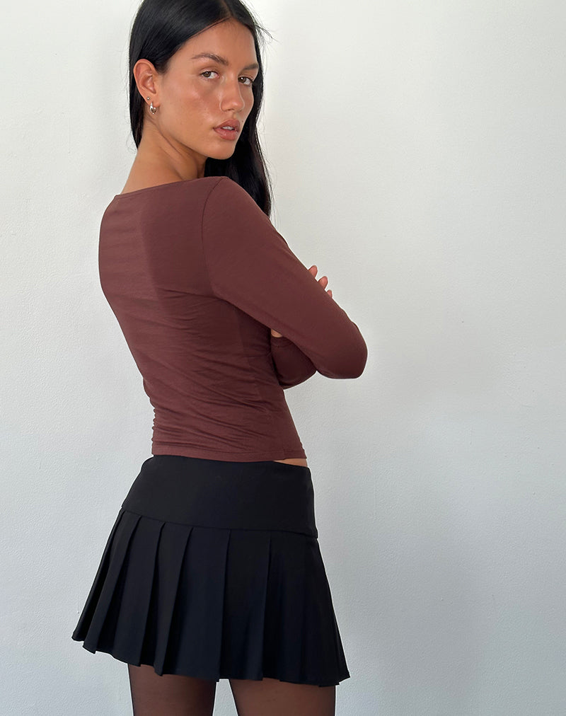 Image de Sisil Long Sleeve Top in Bitter Chocolate
