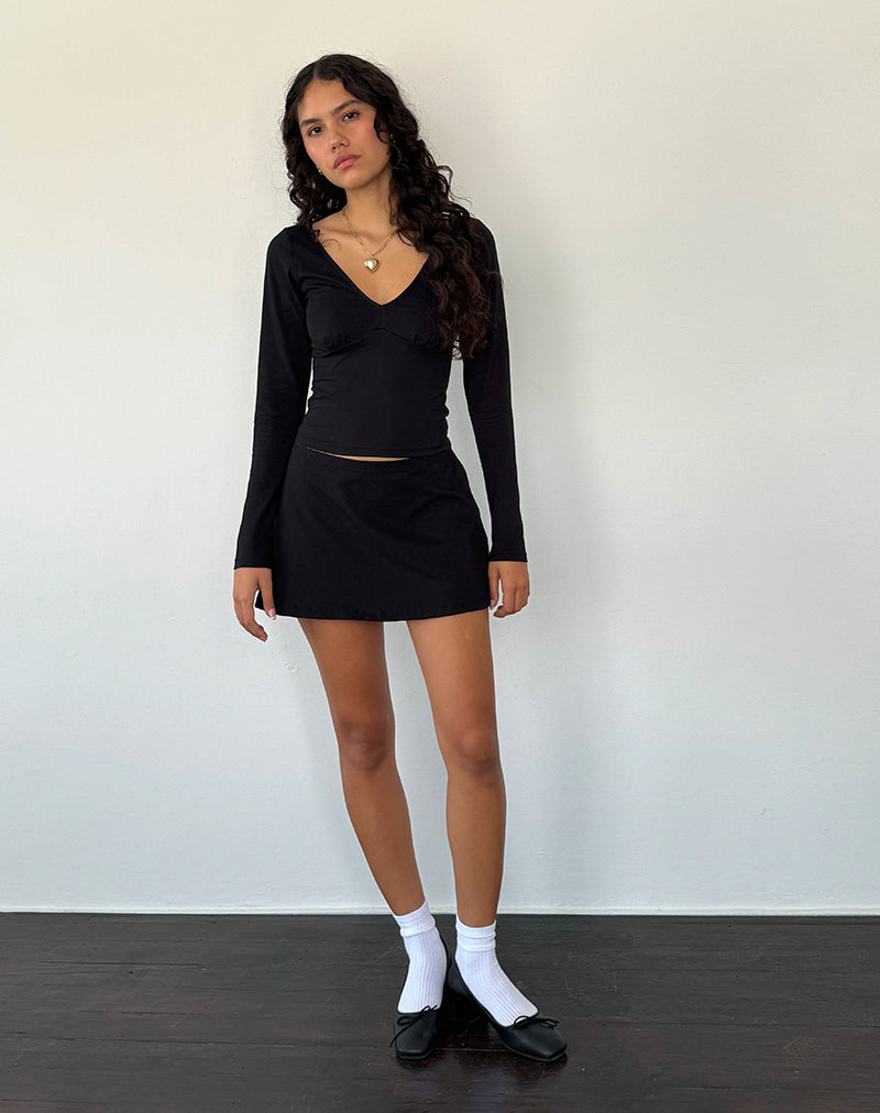 Image de Sisil Long Sleeve Top in Black