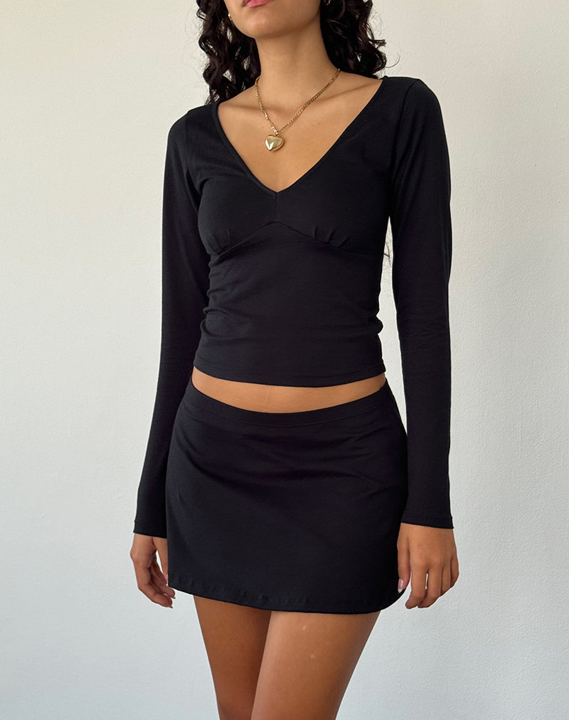 Image de Sisil Long Sleeve Top in Black