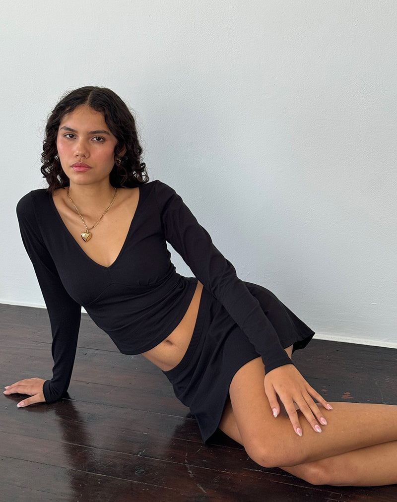 Image de Sisil Long Sleeve Top in Black