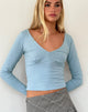 Image de Sisil Long Sleeve Top in Nantucket Blue