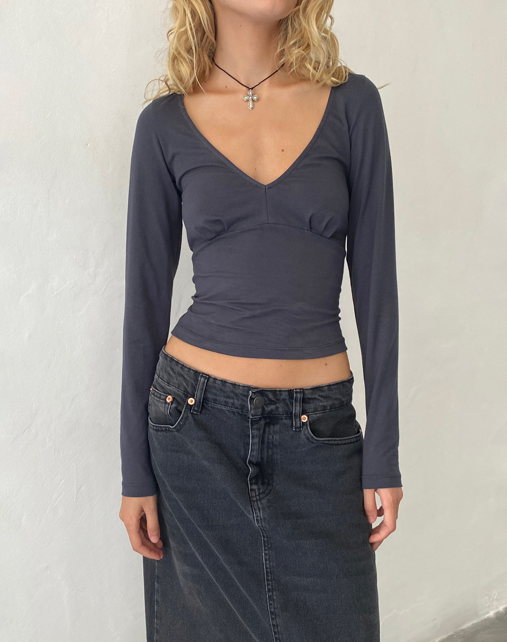 Image de Sisil Long Sleeve Top in Ocean Storm