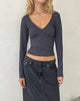Image de Sisil Long Sleeve Top in Ocean Storm