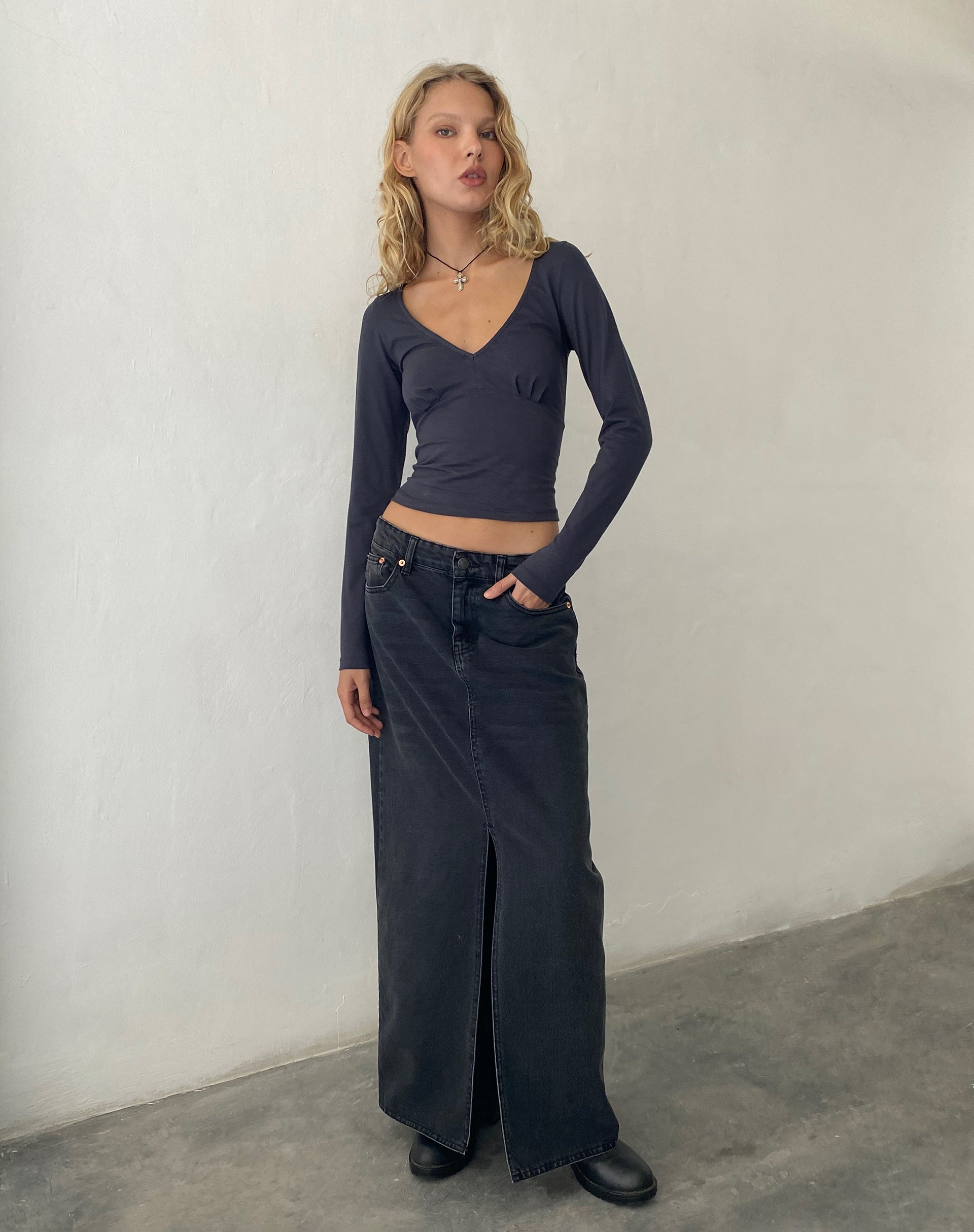 Image de Sisil Long Sleeve Top in Ocean Storm
