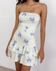 Image de la robe Sitav à rayures florales crème