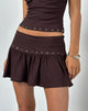 Image de la jupe cloutée Nefety en jersey Bitter Chocolate