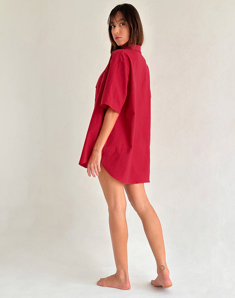 Image de Smith Oversized Shirt in Adrenaline Red