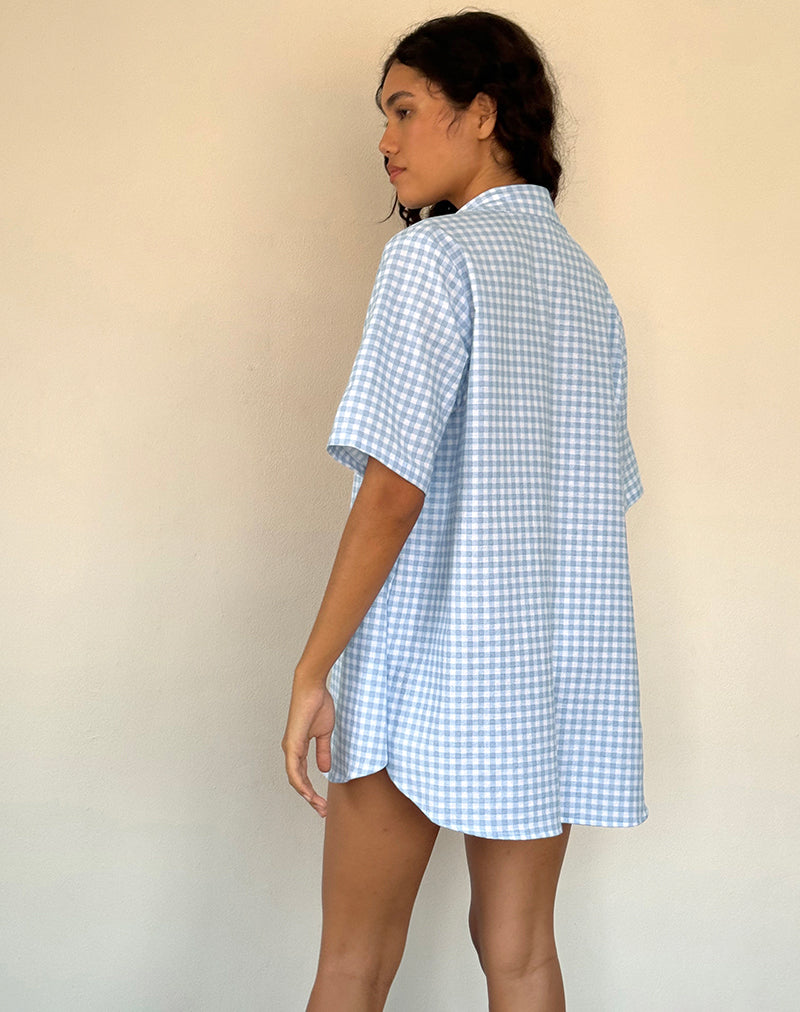 Image de Smith Oversized Shirt in Blue Gingham
