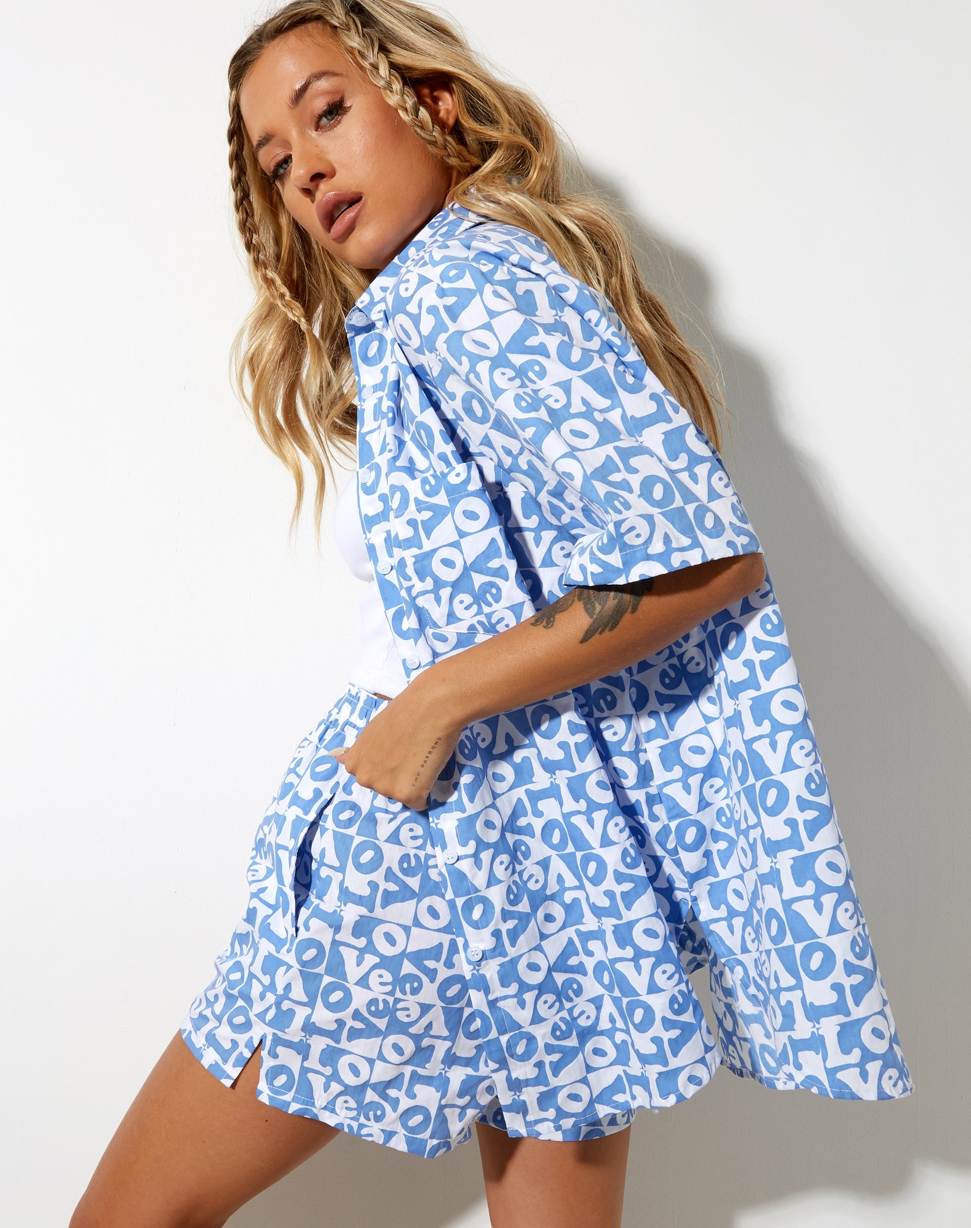 Image de Smith Short Sleeve Shirt in Love Checker Blue