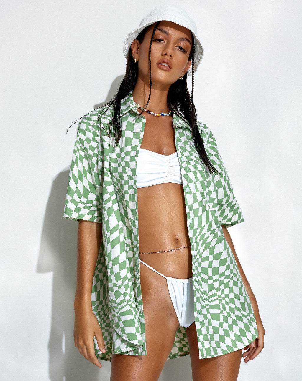 Chemise à manches courtes Smith, drapeau carré vert