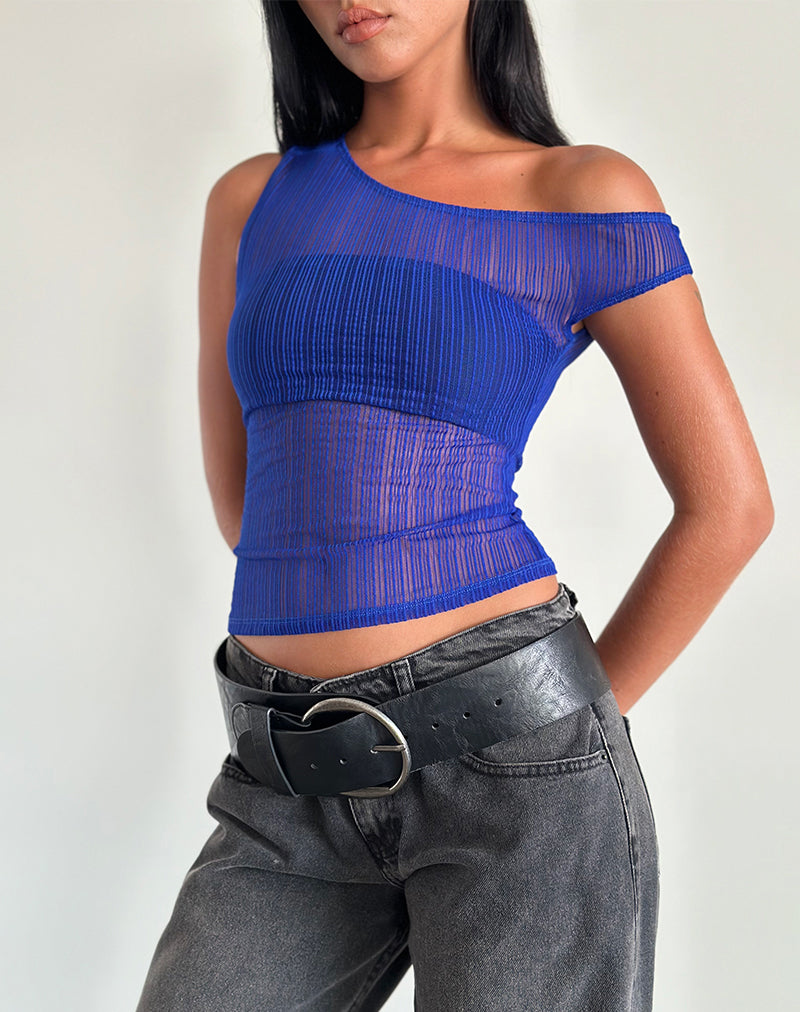 Image de Sohan Top in Sheer Texture Blue