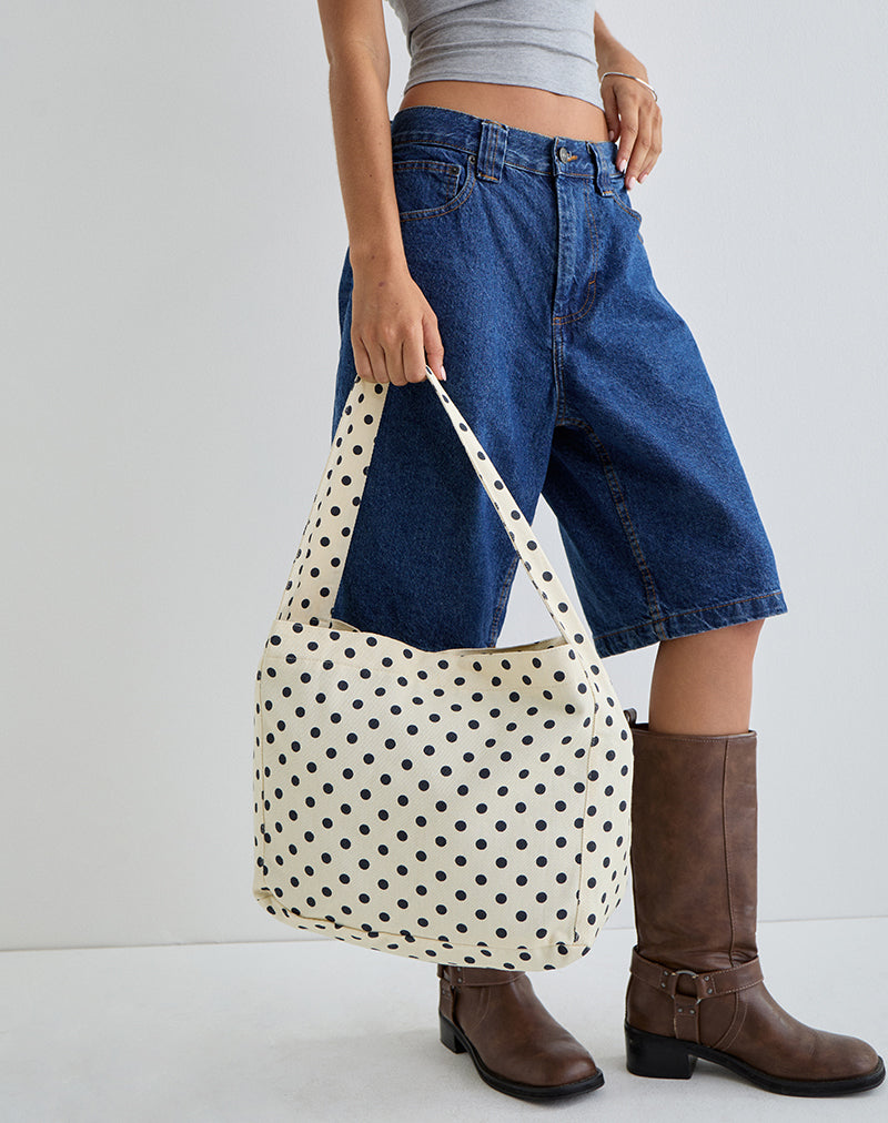 Image de Sota Polka Twill Bag in White and Black