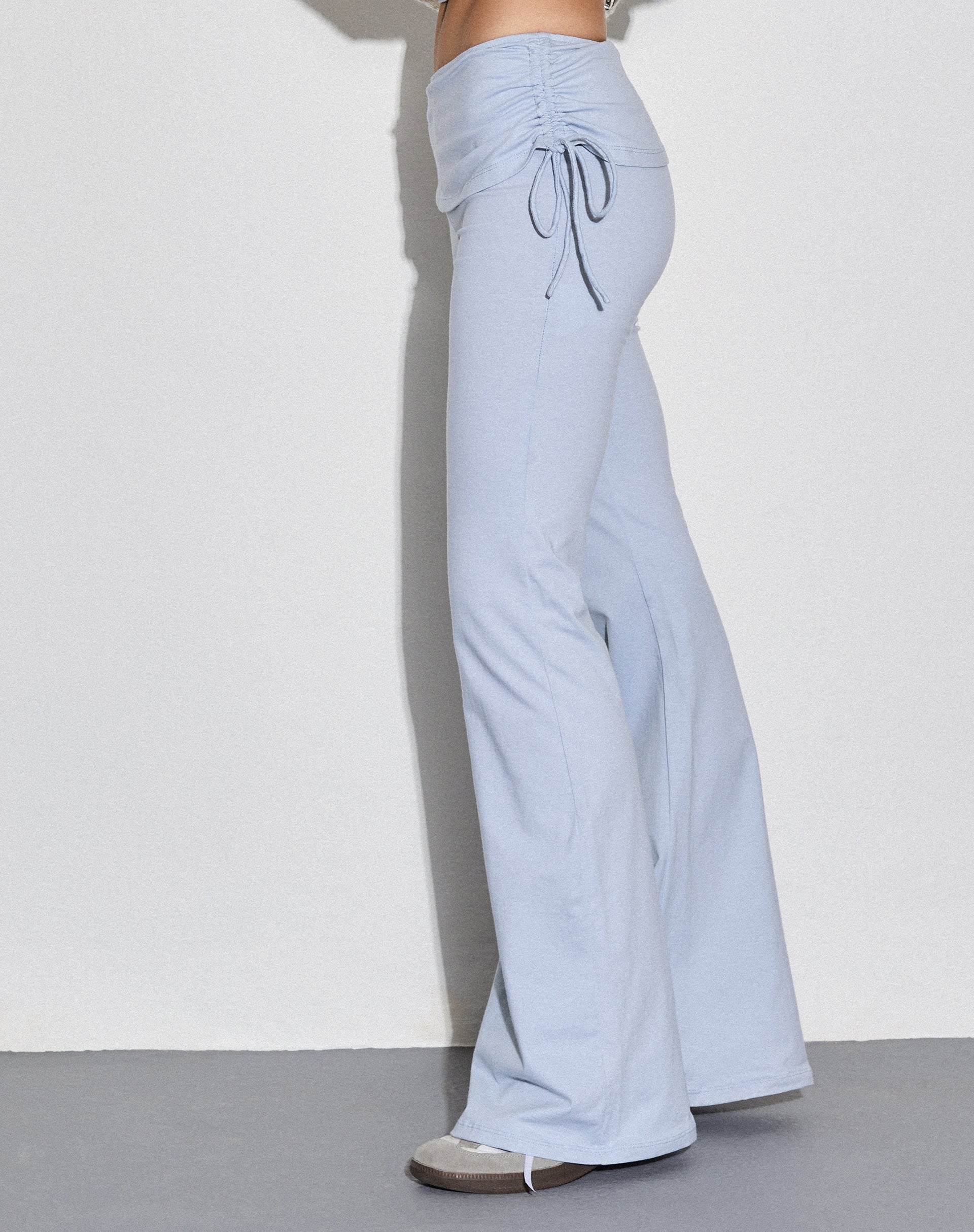 Image of Jacie Flare Trouser with Overkirt in Baby Blue