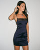Image de Solihu Mini robe en satin marine