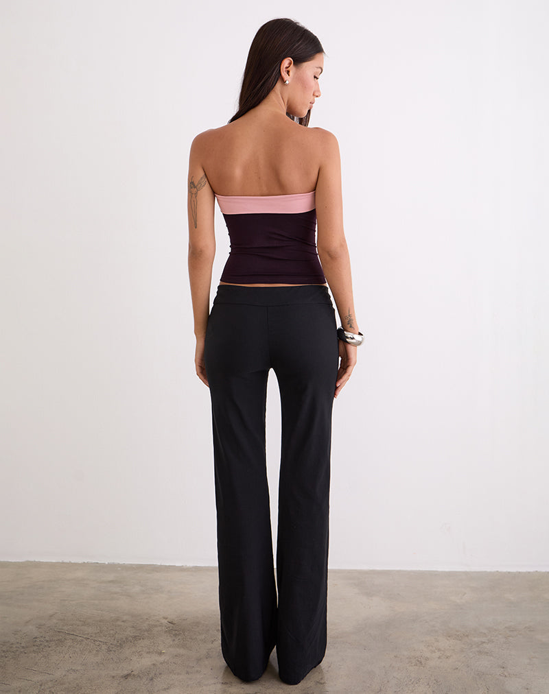 Image de Solna Bandeau Top en Redwood avec Pink Lady Binding