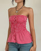 Image de Soter Top en vichy rouge
