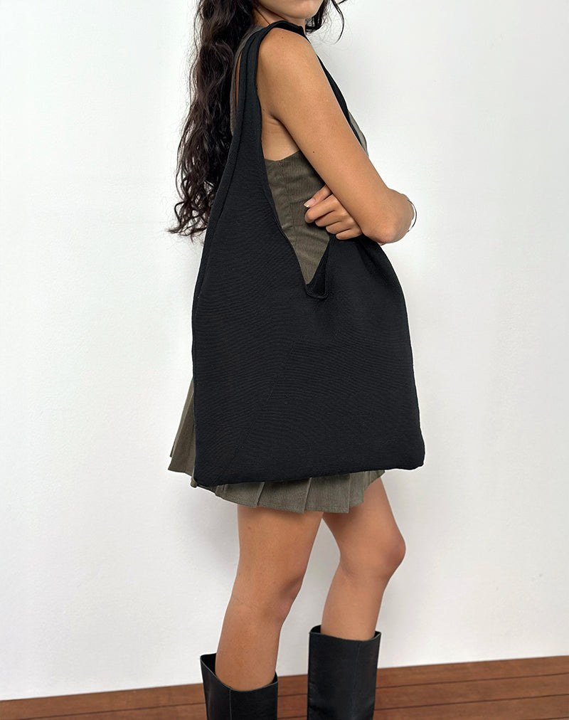 Sac à bandoulière oversize Lum en noir