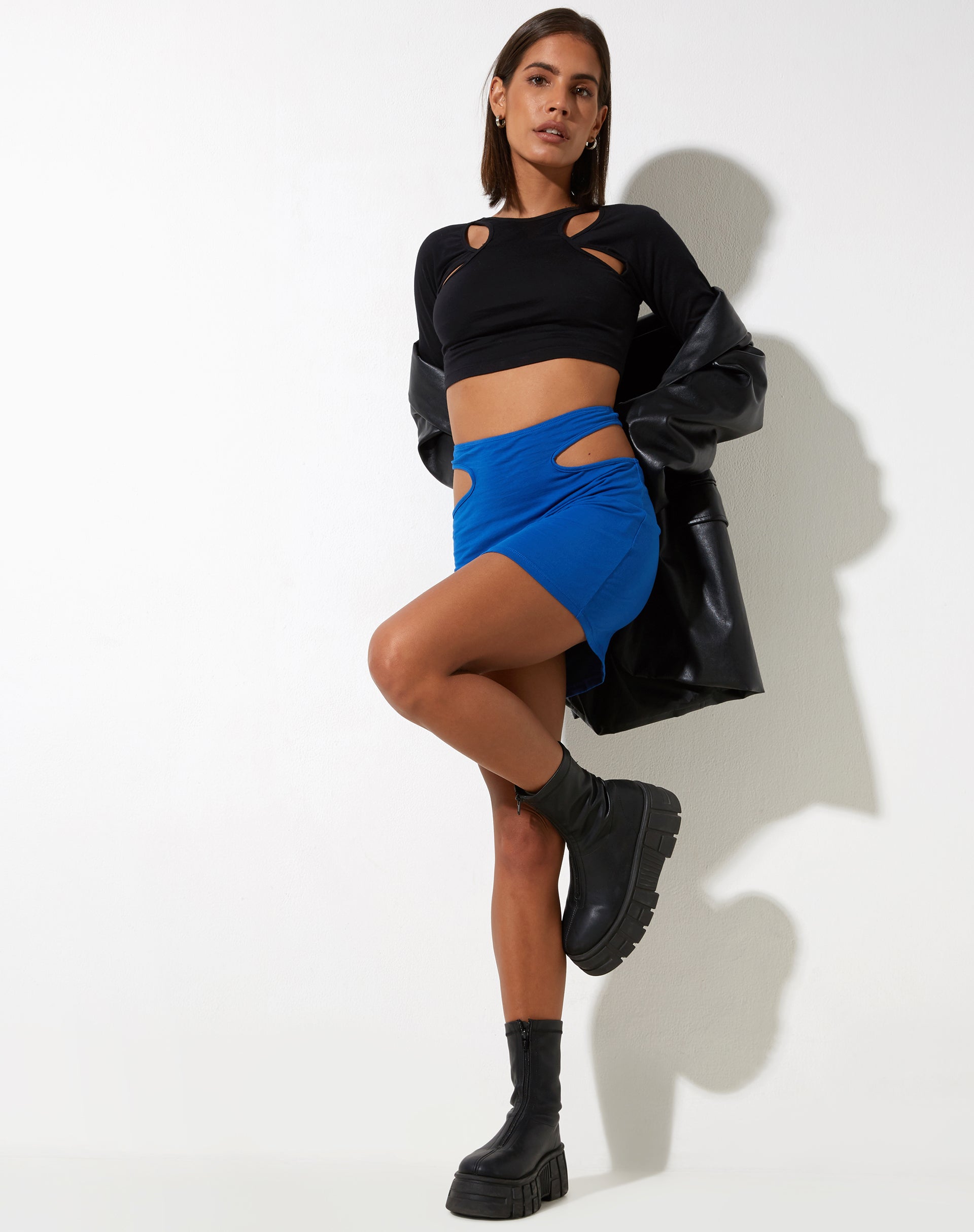 Image de la mini-jupe Steine en cobalt