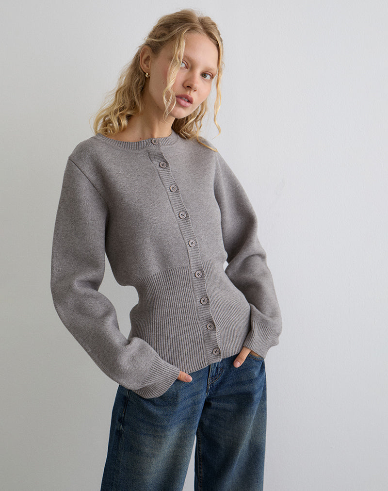Cardigan à manches longues Subra en gris