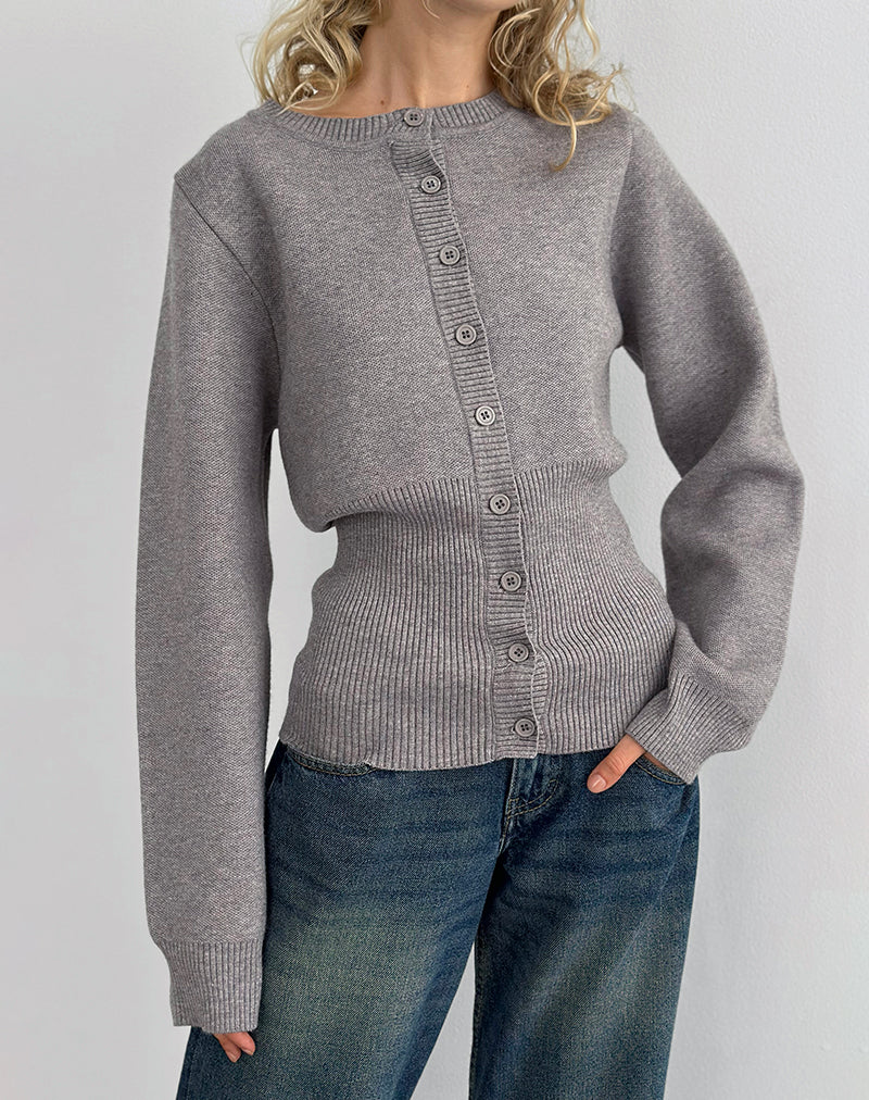 Cardigan à manches longues Subra en gris