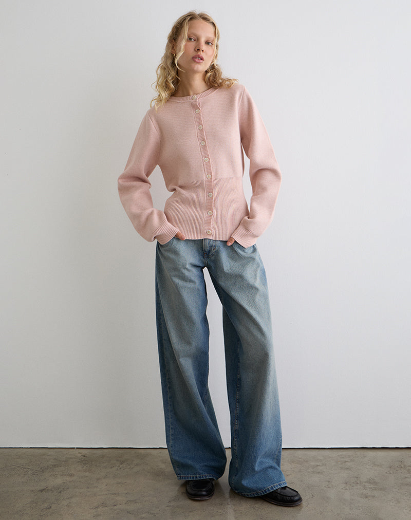 Image de Subra Cardigan à manches longues en rose