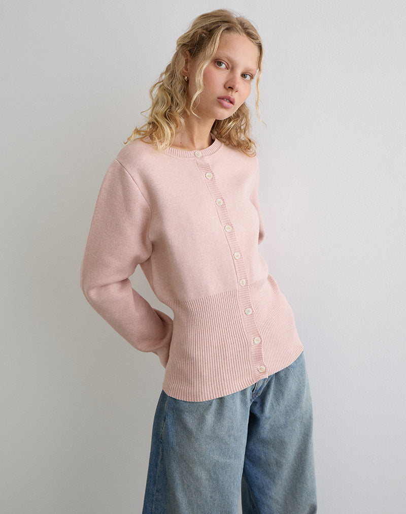 Cardigan à manches longues Subra en rose