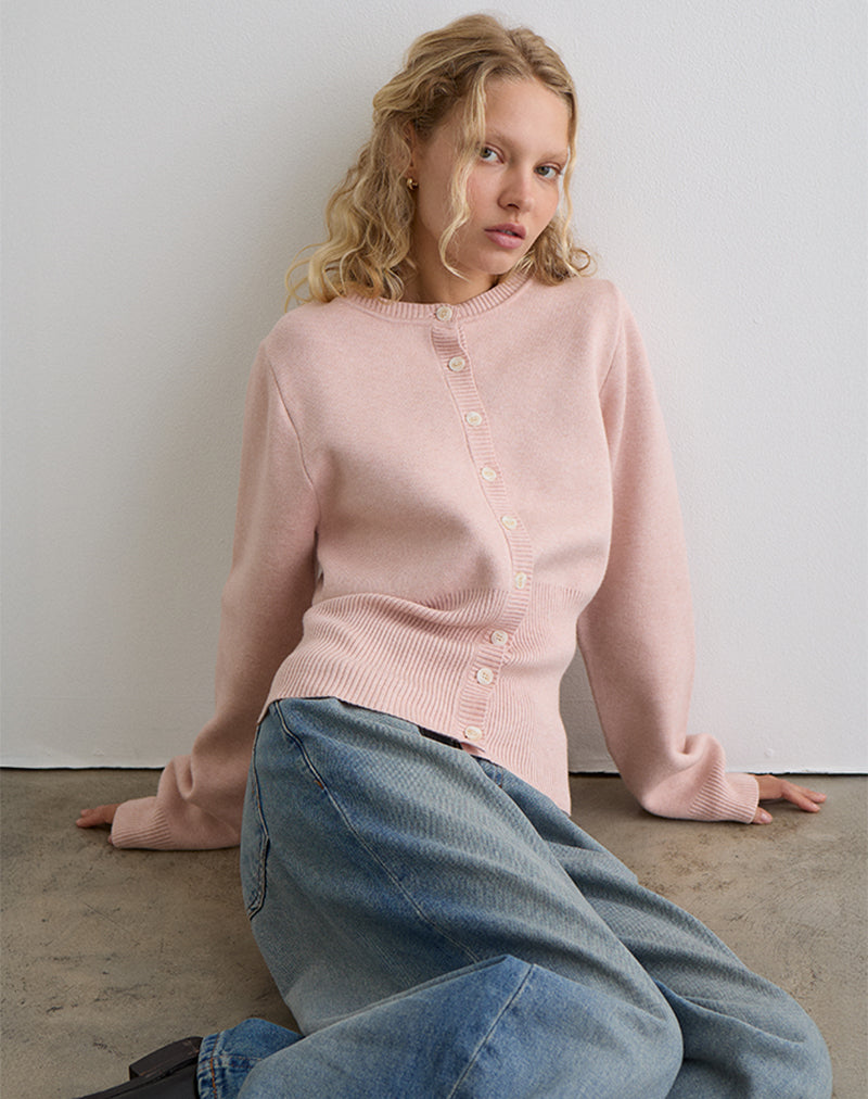 Cardigan à manches longues Subra en rose