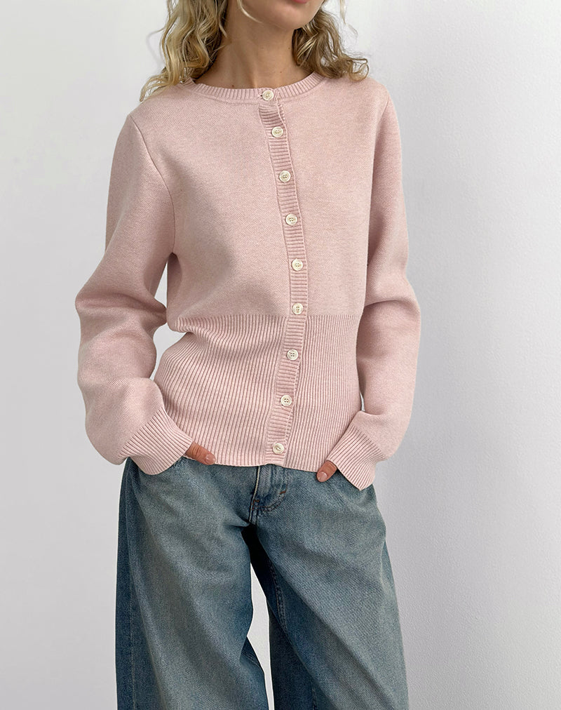 Image de Subra Cardigan à manches longues en rose