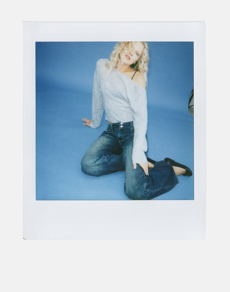 Image du pull asymétrique Suena en gris