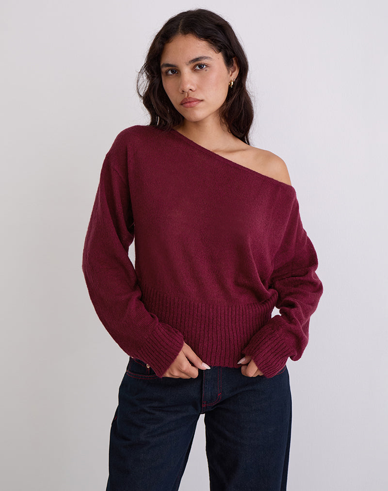 Image de Suena Jumper asymétrique en vin