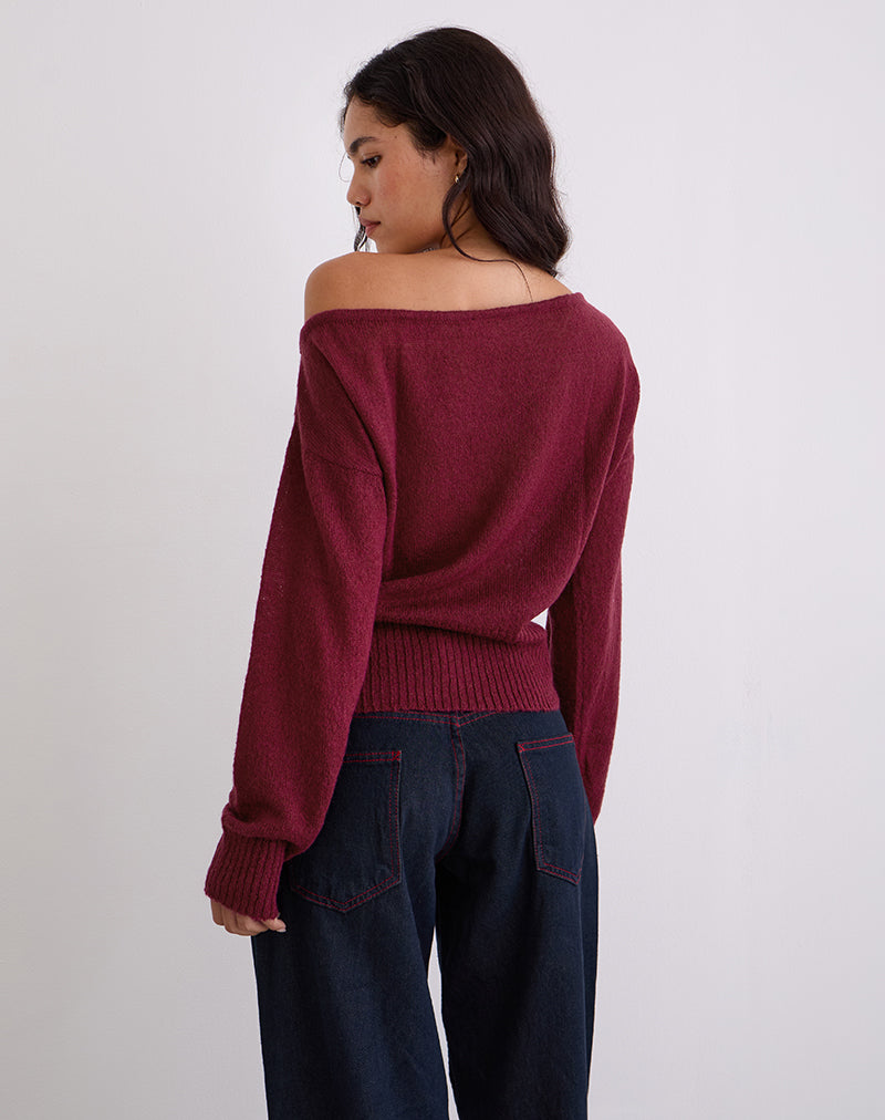 Image de Suena Jumper asymétrique en vin